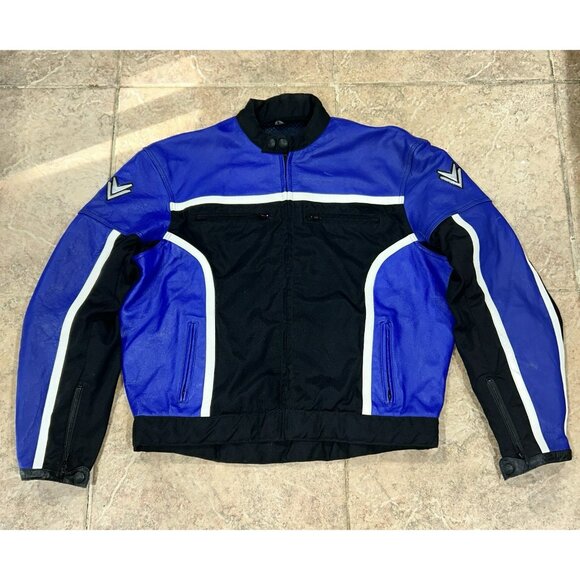 Frank Thomas Motorcycle Jacket Leather and Textile Armored Size UK 48/ EUR 58